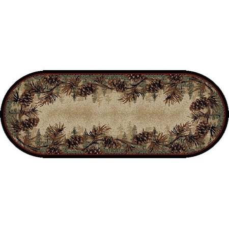 MAYBERRY RUG Mayberry Rug AD3823 2X5OV 2 ft. 2 in. x 5 ft. 3 in. Oval American Destination Mount Le Conte Area Rug; Multi Color AD3823 2X5OV